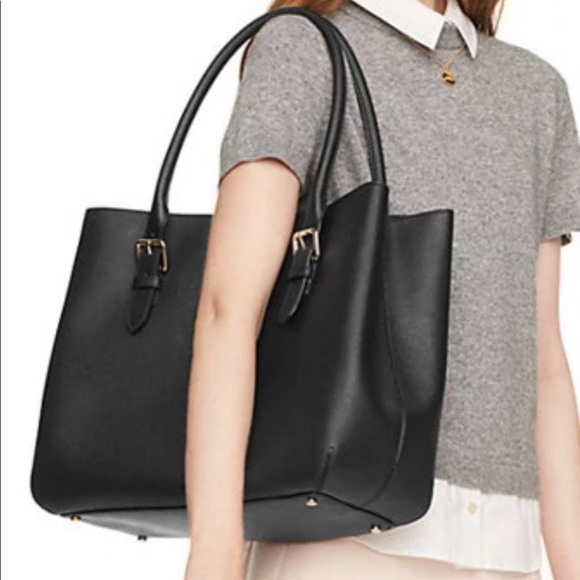 Kate Spade Ariel Black Saffiano Leather Tote - Picture 2 of 14
